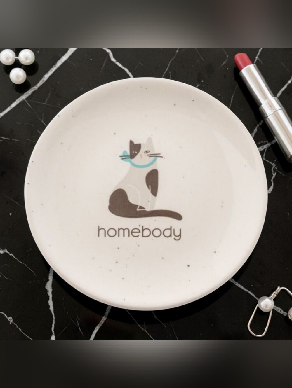 "Homebody" Kitty Cat Reese Ceramic Trinket Ceramic Dish Tray 😸 New In Box - Picture 1 of 10